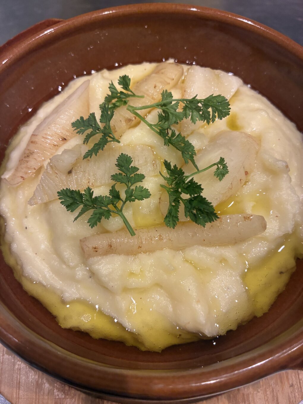 じゃがいものピュレとルートパセリ